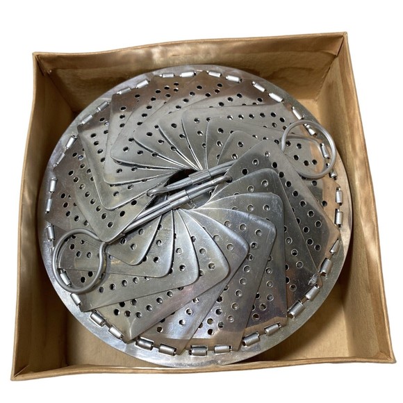 Imported Steamer FRANCE 'In Genia Satin Finish Aluminum Tarnish-Free NEW Vintage - Picture 6 of 10